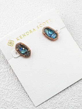 Kendra Scott Abalone Shell Stud Earrings